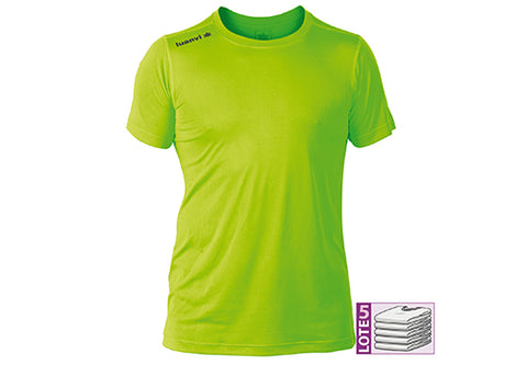Camiseta de entrenamiento LUANVI NOCAUT GAMA Verde flúor- PACK 5 unidades