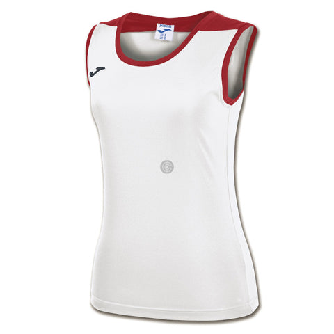 Camiseta de mujer JOMA SPIKE Blanco/rojo