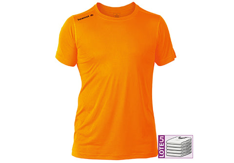 Camiseta de entrenamiento LUANVI NOCAUT GAMA Naranja flúor- PACK 5 unidades