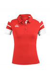 Polo de mujer ACERBIS KEMARI rojo/blanco