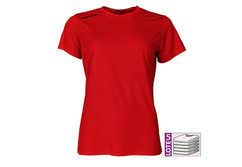 Camiseta de mujer LUANVI NOCAUT GAMA Rojo- PACK 5