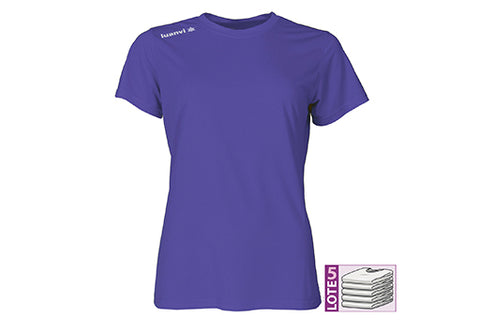 Camiseta de mujer LUANVI NOCAUT GAMA Morado - PACK 5